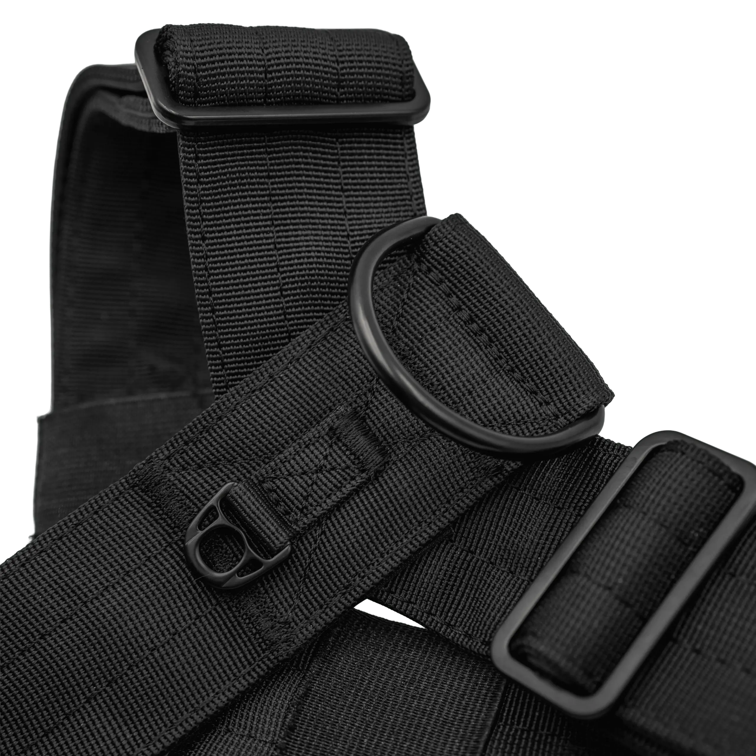 Detalle del arnés táctico Carbon de DoggyCraft