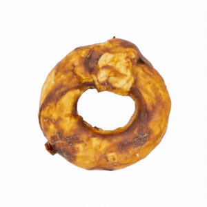 Detalle de donut de colágeno de pato, snack natural para perros de DoggyCraft