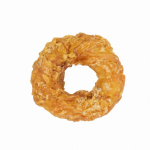 Detalle de donut de pollo, snack natural para perros de DoggyCraft