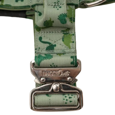 Detalle del arnés táctico Jurassic de DoggyCraft