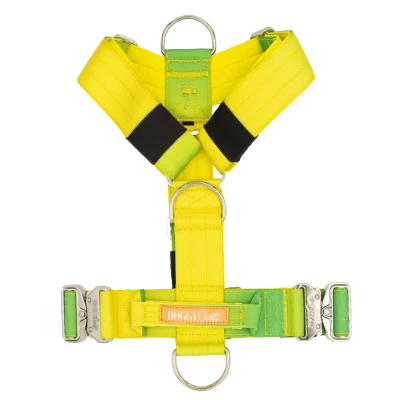 Detalle del arnés táctico Limoncello de DoggyCraft